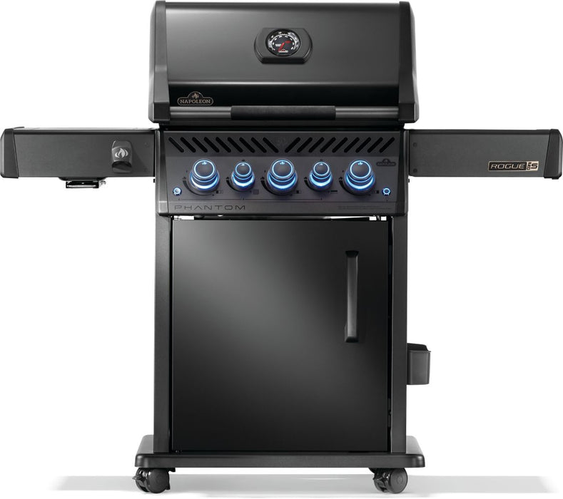 Napoleon Phantom Rogue PRO-S 425RSIB Black Gas BBQ (Propane) with Side Burner (RPS425RSIBPK-2-PHM)