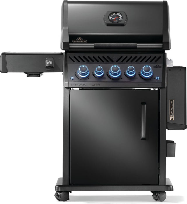 Napoleon Phantom Rogue PRO-S 425RSIB Black Gas BBQ (Propane) with Side Burner (RPS425RSIBPK-2-PHM)