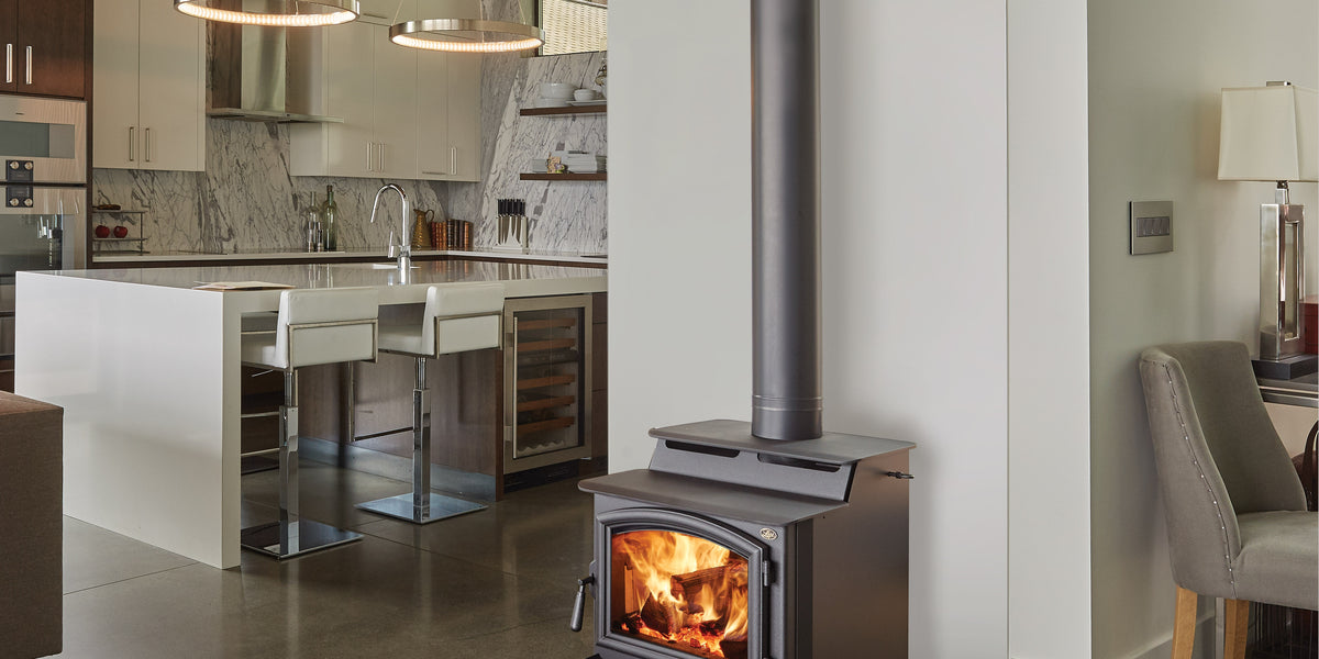Lopi Endeavor NexGen Wood Burning Stove — Fireplaces Unlimited Heating u0026  Cooling