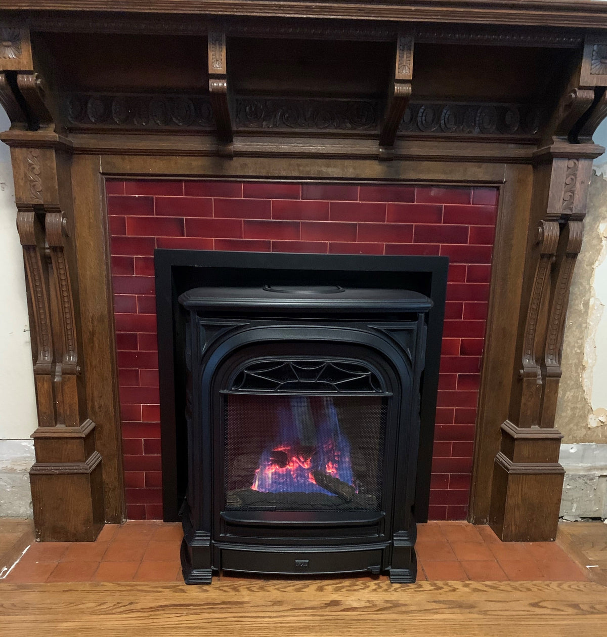 Valor Portrait Freestanding Stove President Front Install