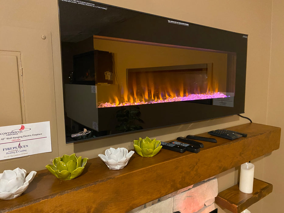 Continental 42" Wall Hang Electric Fireplace - Demo Sale