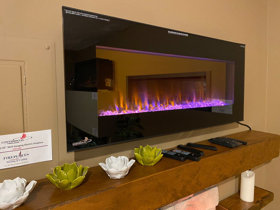 Continental 42" Wall Hang Electric Fireplace - Demo Sale
