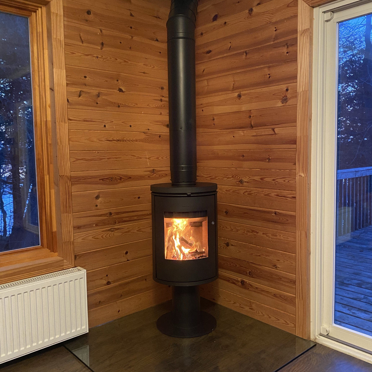 Morso 6148 Pedestal Wood Stove Install — Fireplaces Unlimited