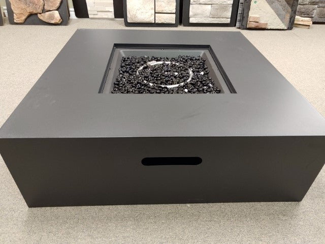 Carbon Collection - Concrete Look Aluminum Fire Table - Square